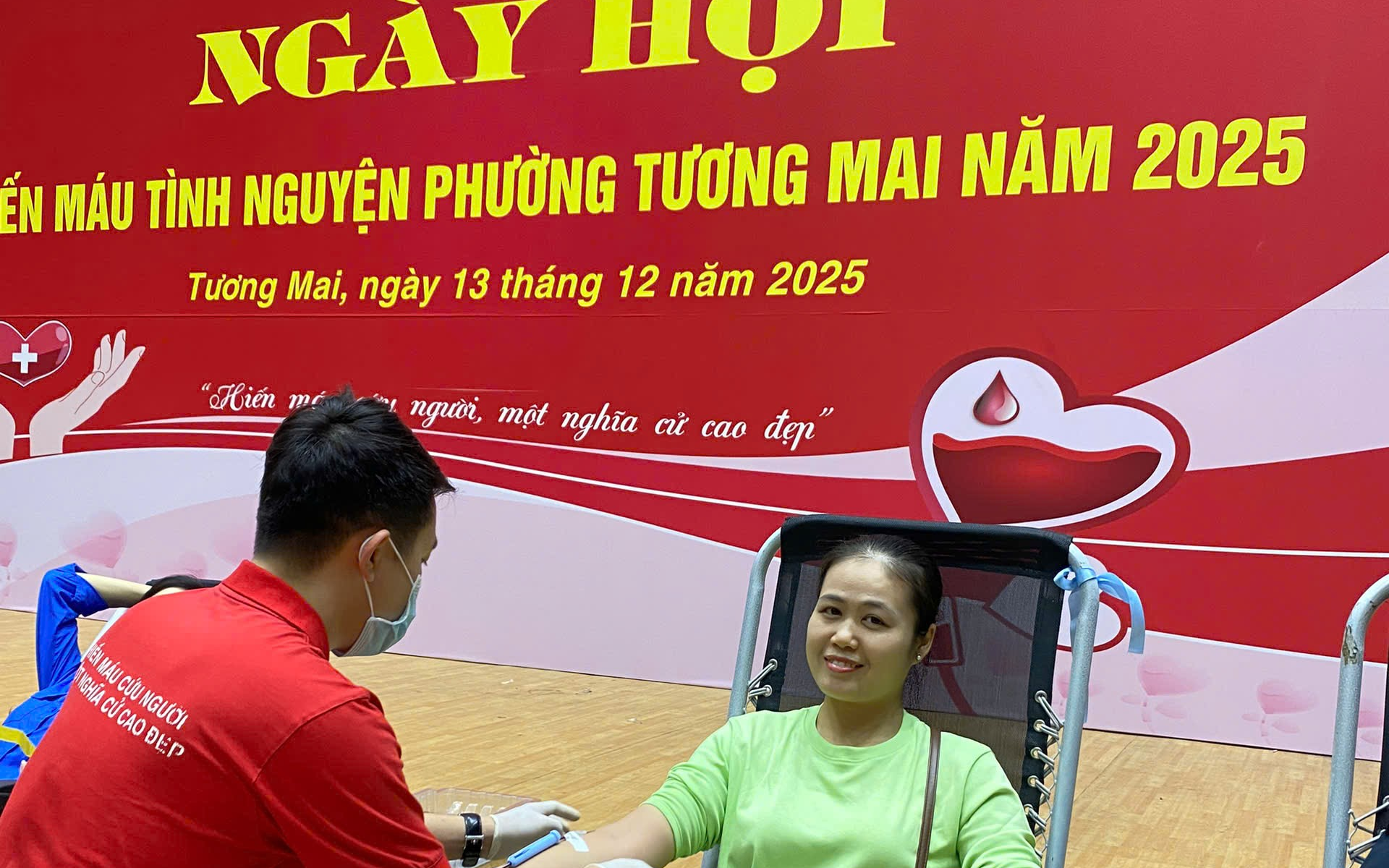 Cô Lê Thị Vân – Giáo viên trường mầm non Hoàng Văn Thụ, một tấm gương năng động, sáng tạo, luôn tận tâm với nghề có tấm lòng nhân ái vì cộng đồng với phong trào hiến máu.
