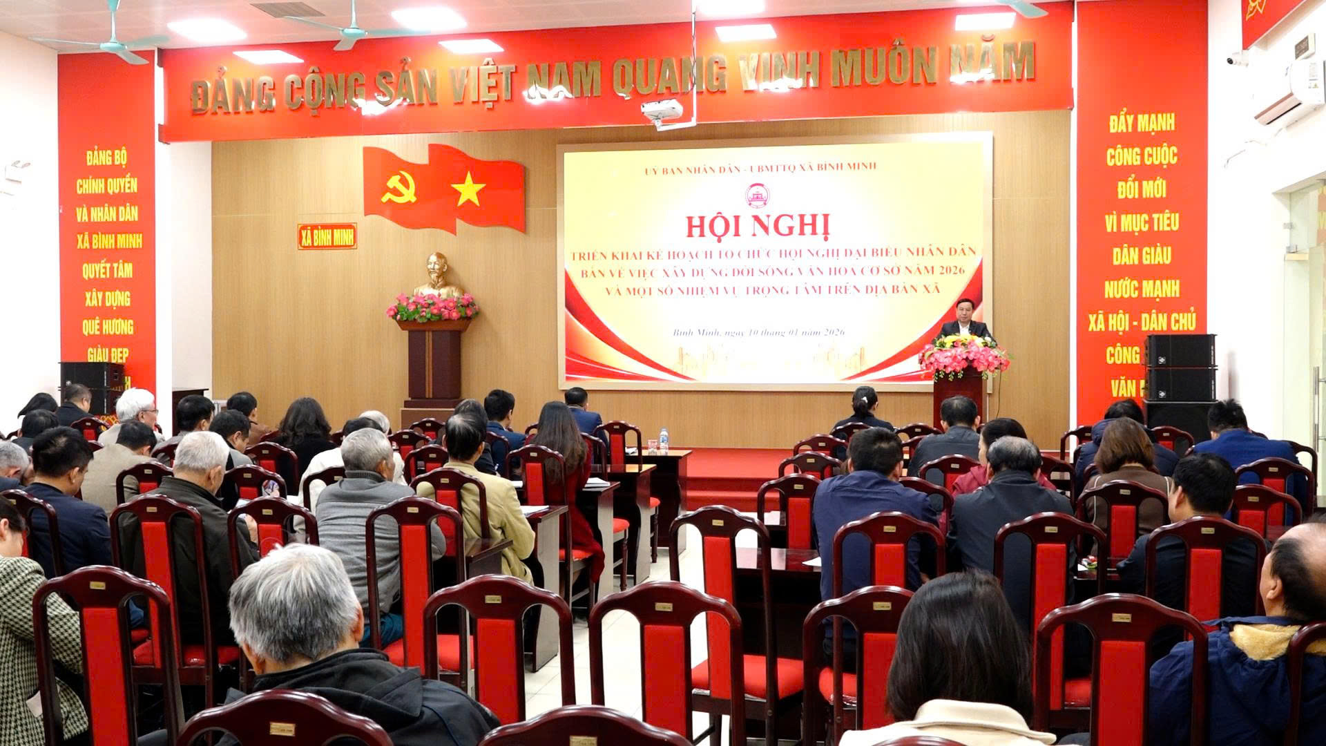 Xã Bình Minh triển khai Kế hoạch liên tịch tổ chức Hội nghị Đại biểu Nhân dân bàn việc xây dựng đời sống văn hóa ở cơ sở năm 2026