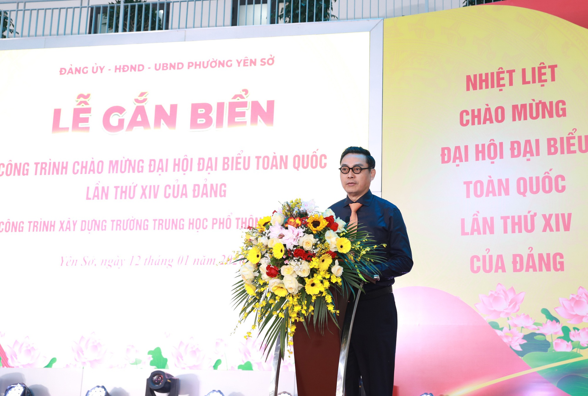 Gắn biển Công trình chào mừng Đại hội đại biểu toàn quốc lần thứ XIV của Đảng đối với Trường THPT Đỗ Mười- Ảnh 7.