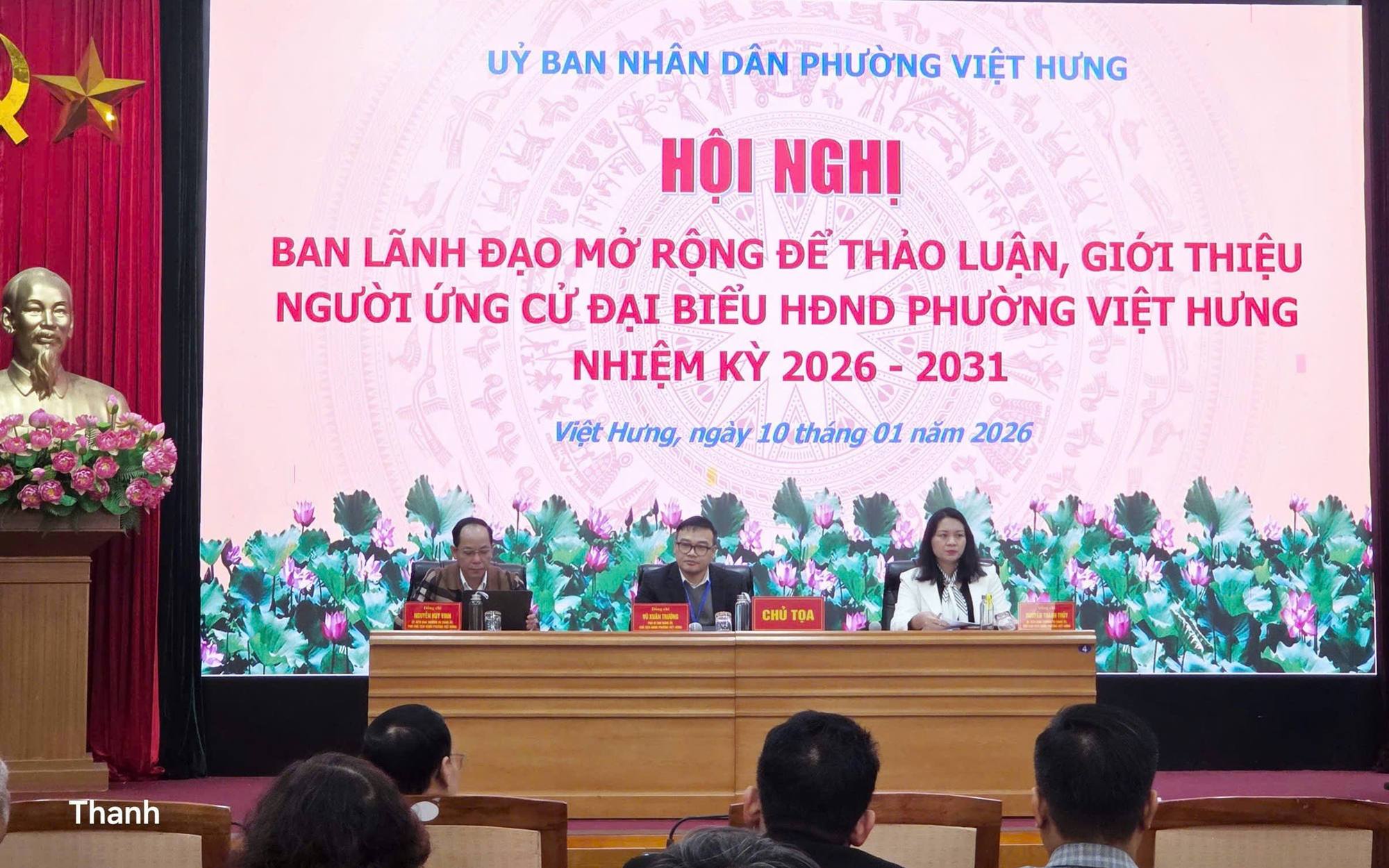 UBND Phường Việt Hưng tổ chức Hội nghị ban lãnh đạo mở rộng để thảo luận, giới thiệu người ứng cử đại biểu HĐND phường nhiệm kỳ 2026-2031