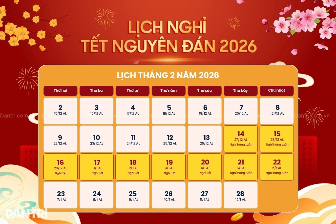 LỊCH NGHỈ TẾT NGUYÊN ĐÁN BÍNH NGỌ 2026 và các chỉ đạo tổ chức vui xuân, đón Tết- Ảnh 3.