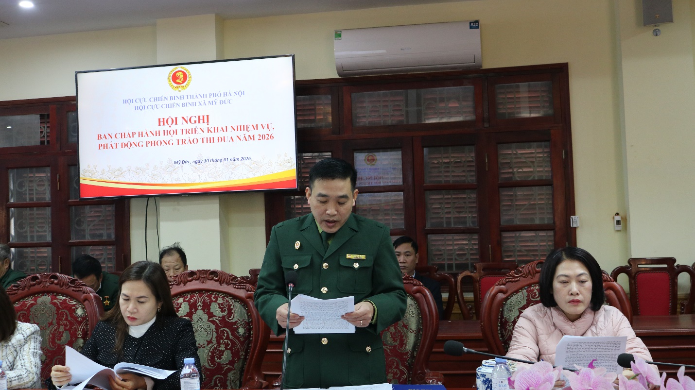 Hội CCB xã Mỹ Đức: Triển khai nhiệm vụ và Phát động phong trào thi đua năm 2026- Ảnh 2.