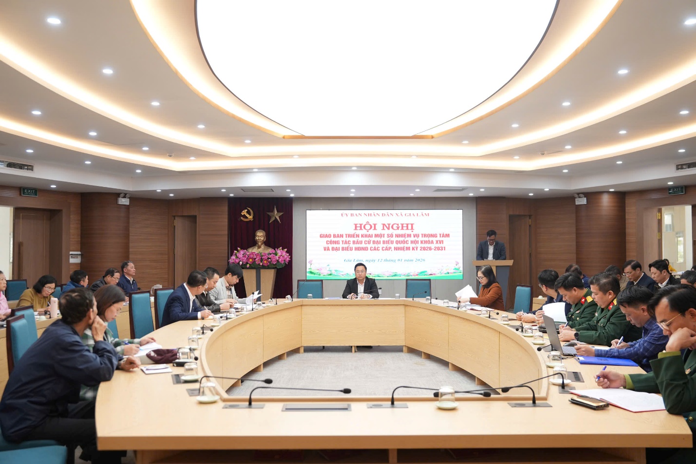 UBND xã Gia Lâm tổ chức hội nghị Giao ban triển khai một số nhiệm vụ trọng tâm công tác bầu cử đại biểu Quốc hội khóa XVI và đại biểu HĐND các cấp nhiệm kỳ 2026-2031- Ảnh 1.