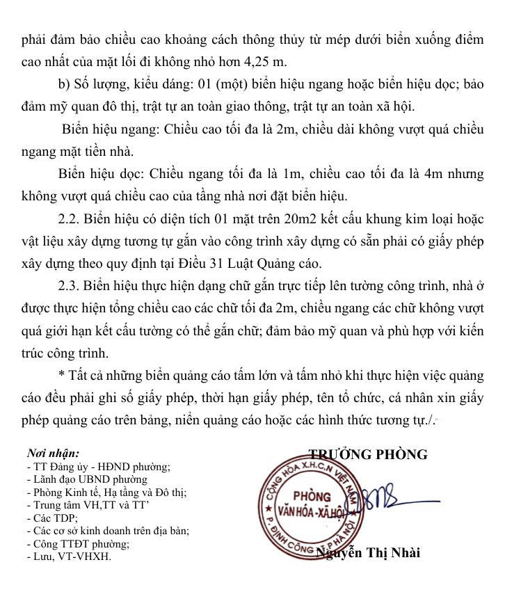 HƯỚNG DẪN VỀ BIỂN HIỆU VÀ BIỂN QUẢNG CÁO- Ảnh 7.