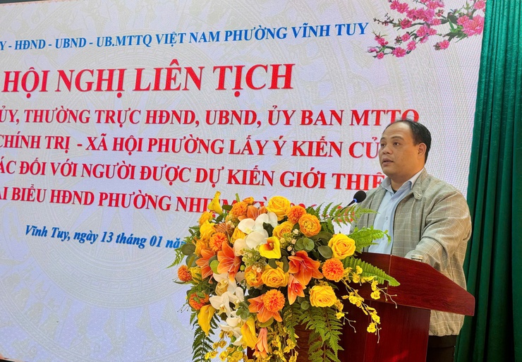 Phường Vĩnh Tuy: Lấy ý kiến cử tri nơi công tác đối với người được dự kiến giới thiệu ứng cử đại biểu HĐND phường nhiệm kỳ 2026–2031- Ảnh 6.