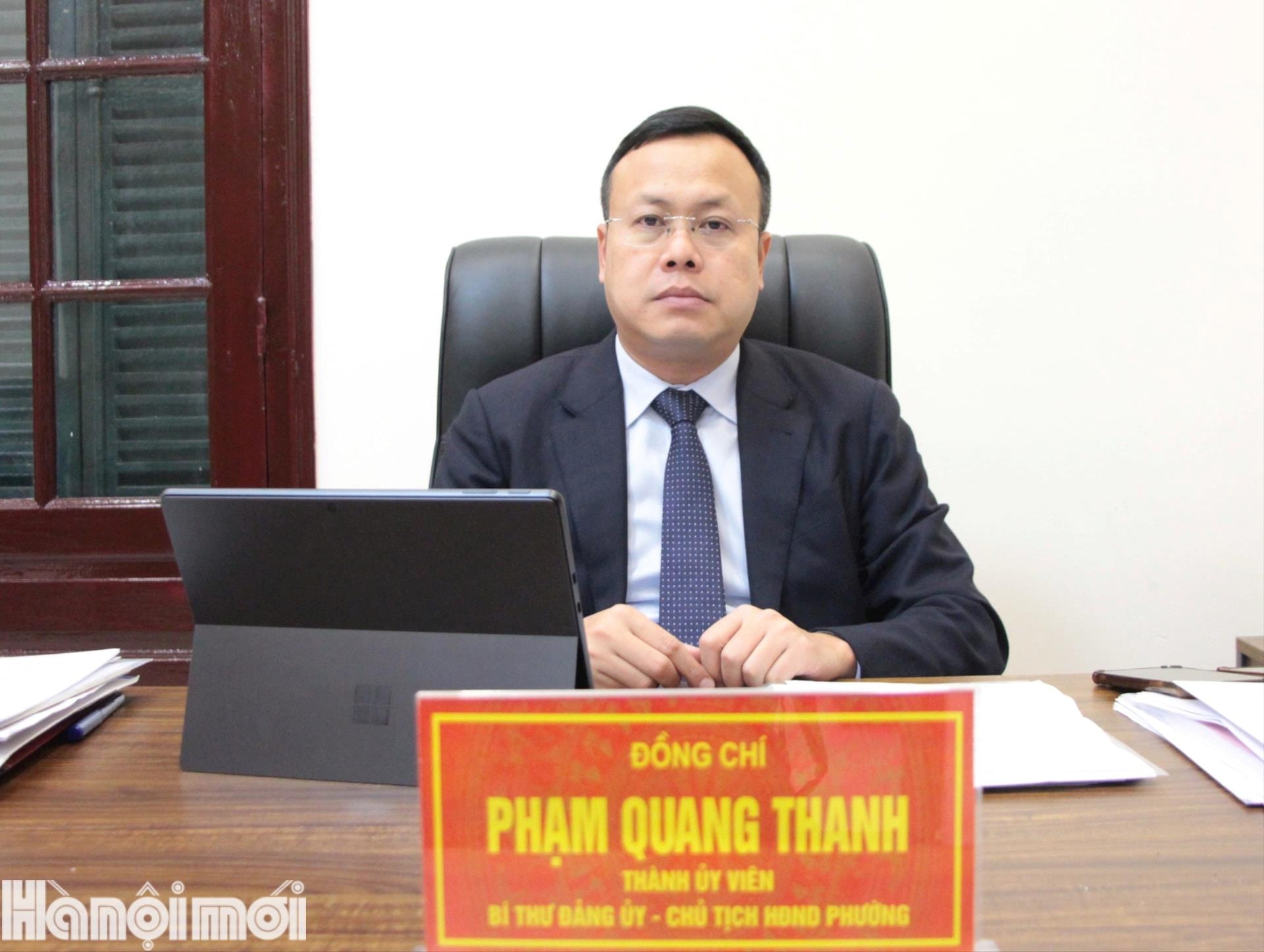 Bí thư Đảng ủy phường Ba Đình Phạm Quang Thanh: Tin tưởng, kỳ vọng vào những định hướng đột phá của Đại hội XIV- Ảnh 1.