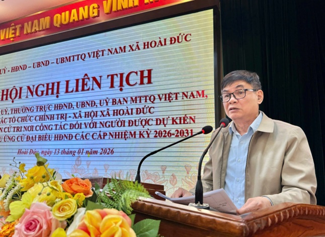 Đảng uỷ - HĐND - UBND - Uỷ ban MTTQ Việt Nam xã tổ chức hội nghị liên tịch lấy ý kiến cử tri nơi công tác đối với người được dự kiến giới thiệu ứng cử đại biểu HĐND Thành phố và đại biểu HĐND xã, nhiệm kỳ 2026-2031- Ảnh 7.