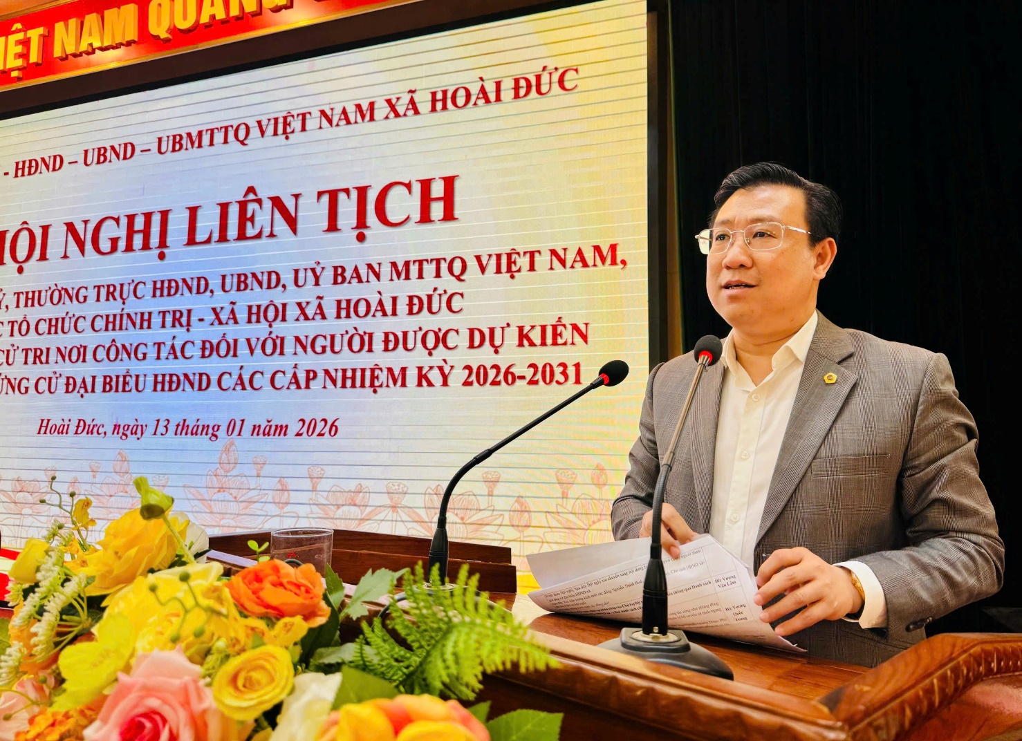 Đảng uỷ - HĐND - UBND - Uỷ ban MTTQ Việt Nam xã tổ chức hội nghị liên tịch lấy ý kiến cử tri nơi công tác đối với người được dự kiến giới thiệu ứng cử đại biểu HĐND Thành phố và đại biểu HĐND xã, nhiệm kỳ 2026-2031- Ảnh 10.