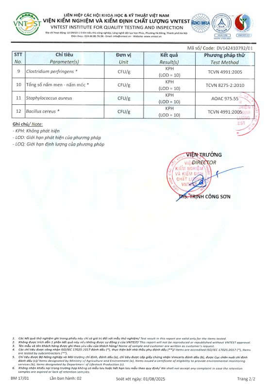 BẢN TỰ CÔNG BÓ SẢN PHẨM
SỐ 01/HKD CƠ SỞ SX VÀ KD MIÉN DONG DANH PHONG/2026- Ảnh 5.