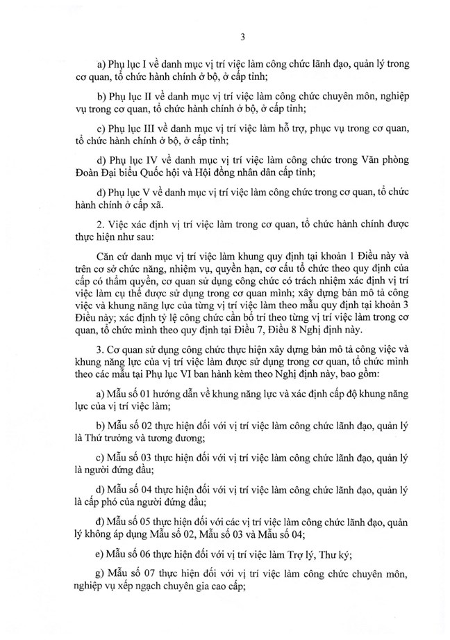 Nghị định số 361/2025/NĐ-CP của Chính phủ quy định chi tiết về nguyên tắc, trình tự, thủ tục xây dựng, thẩm quyền phê duyệt vị trí việc làm công chức- Ảnh 3.