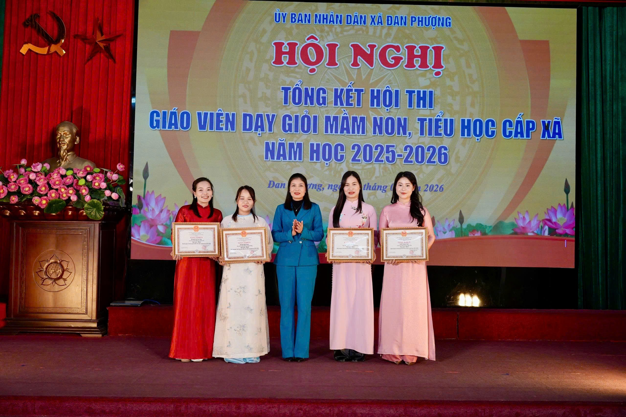 Tổng kết hội thi Giáo viên dạy giỏi Mầm non, Tiểu học cấp xã năm học 2025-2026.- Ảnh 2.