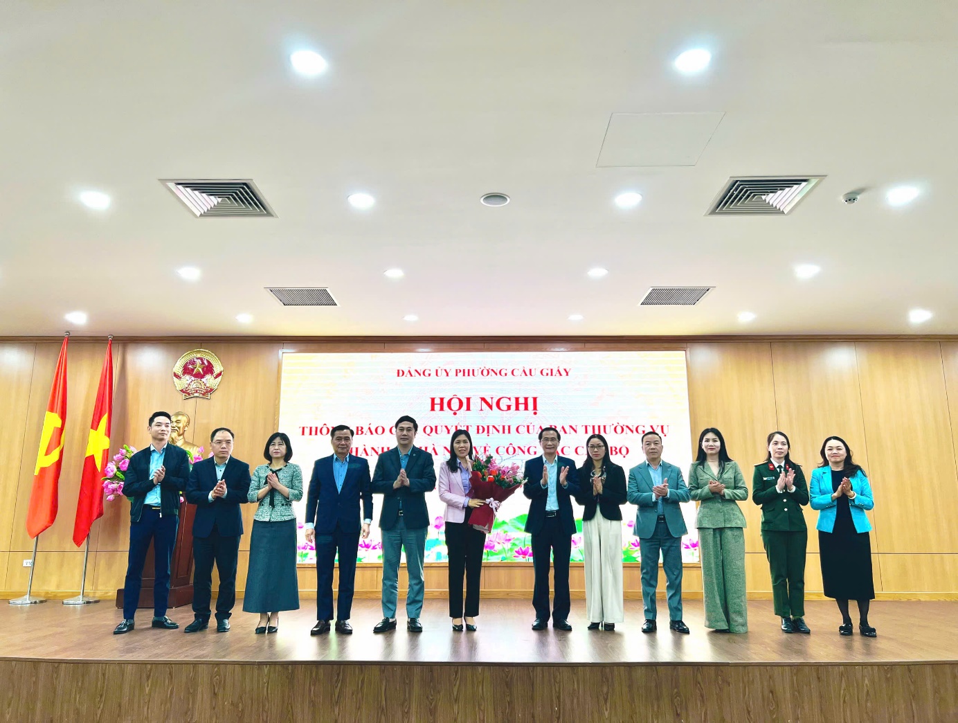 PHƯỜNG CẦU GIẤY THÔNG BÁO QUYẾT ĐỊNH CÔNG TÁC CÁN BỘ- Ảnh 3.