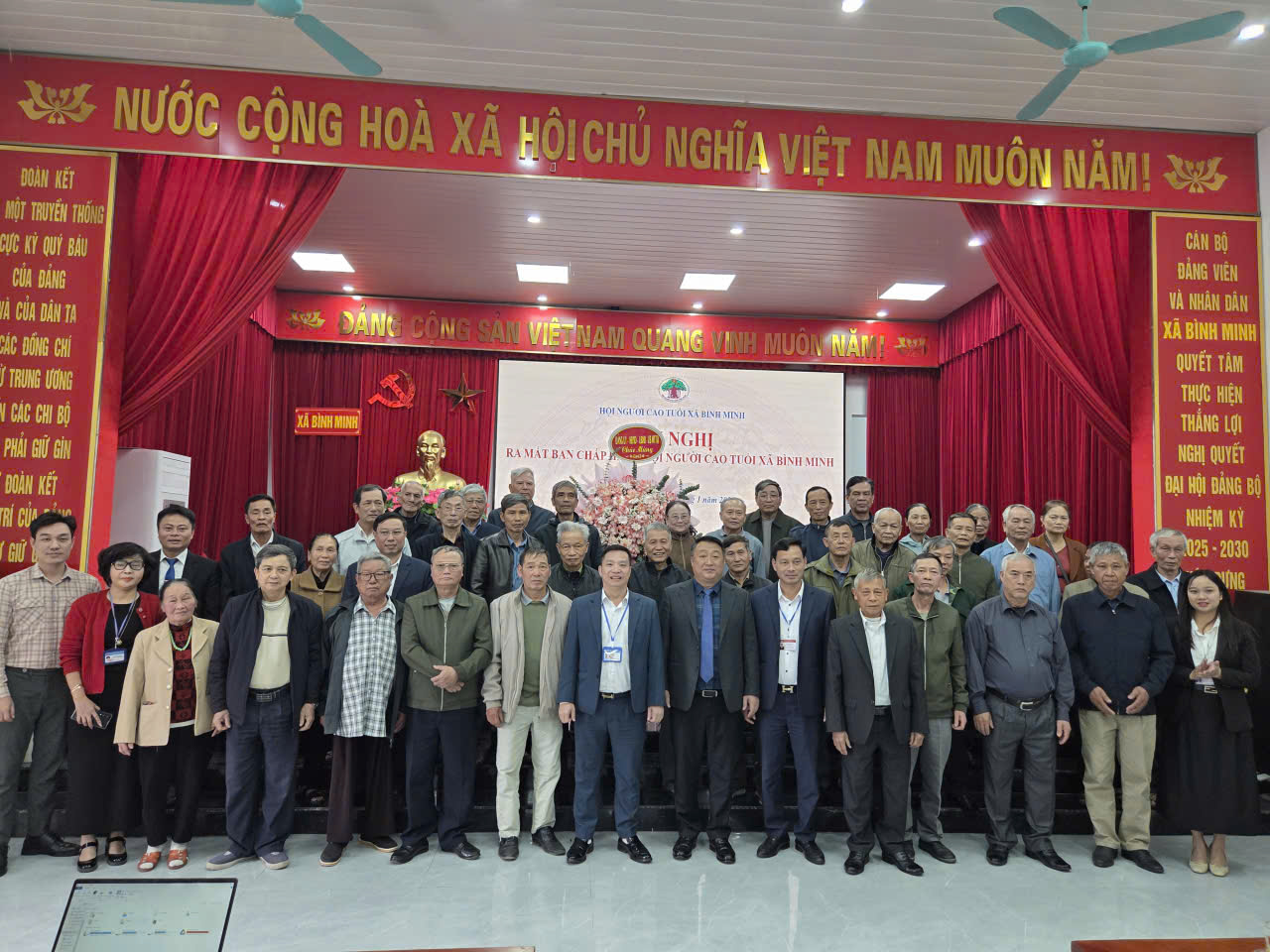 Hợp nhất và công nhận Ban Chấp hành Hội người cao tuổi xã Bình Minh