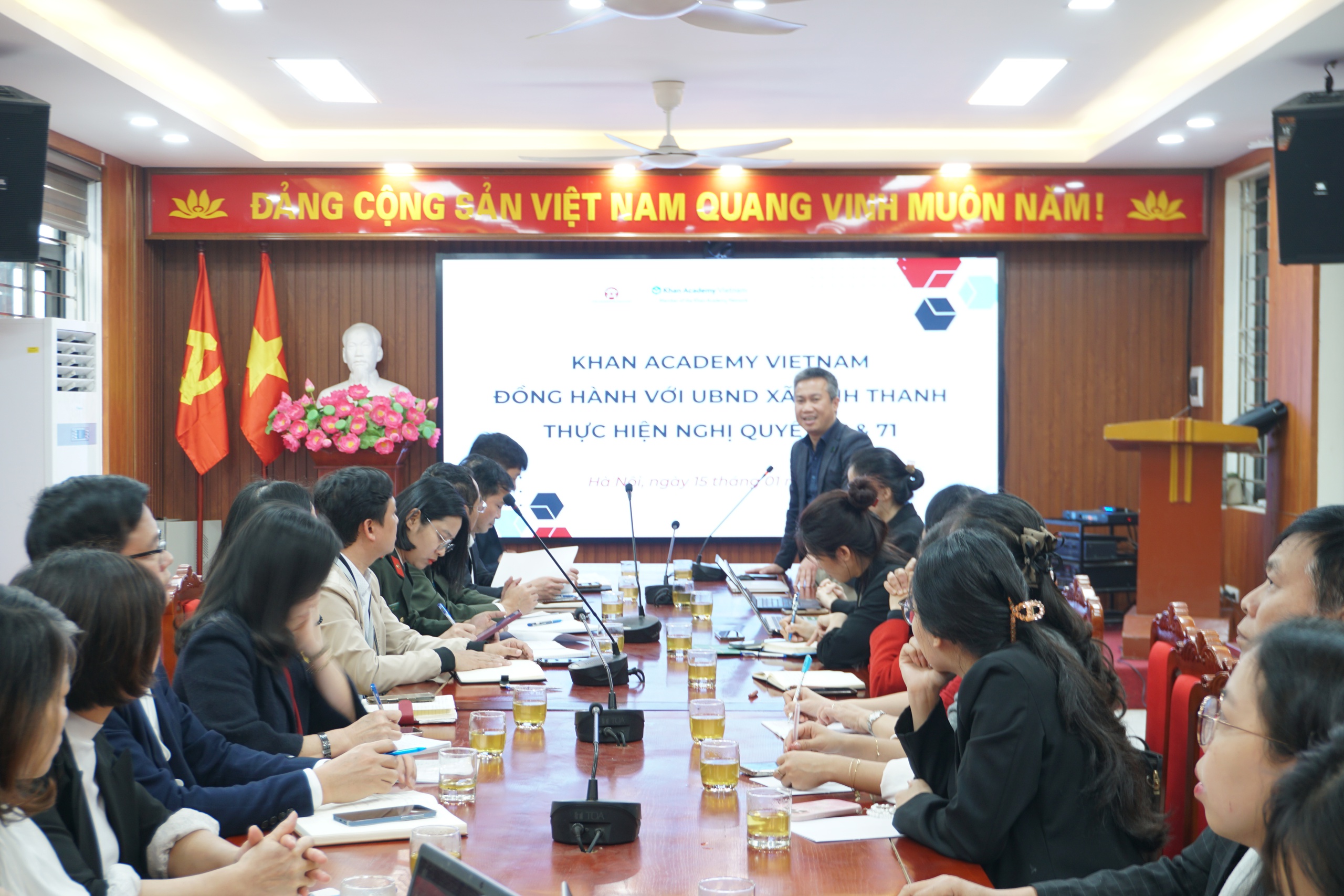 XÃ VĨNH THANH TỔ CHỨC LỄ KÝ KẾT HỢP TÁC KAD VỚI THE VIETNAM FOUNDATION