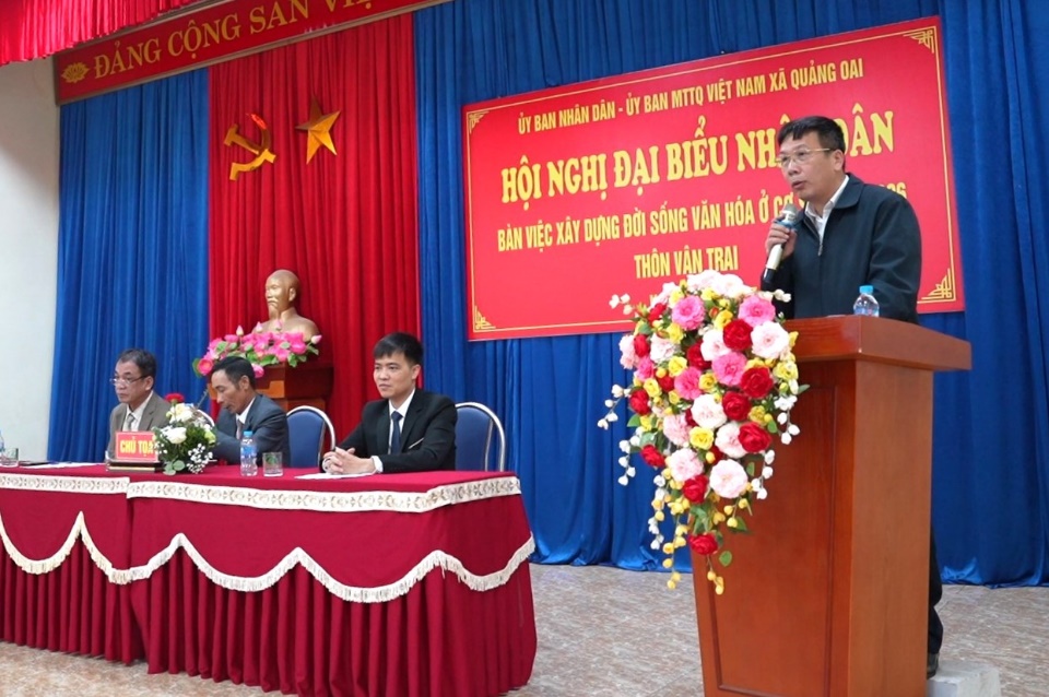 Thôn Vân Trai tổ chức Hội nghị đại biểu Nhân dân năm 2026 – Hội nghị điểm của xã Quảng Oai- Ảnh 2.