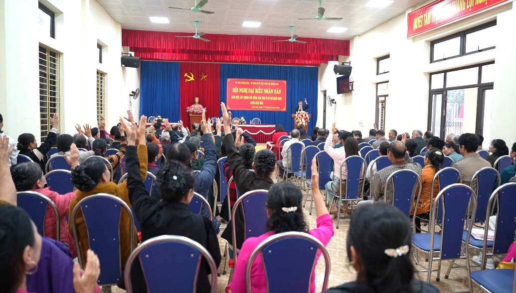 Thôn Vân Trai tổ chức Hội nghị đại biểu Nhân dân năm 2026 – Hội nghị điểm của xã Quảng Oai- Ảnh 4.