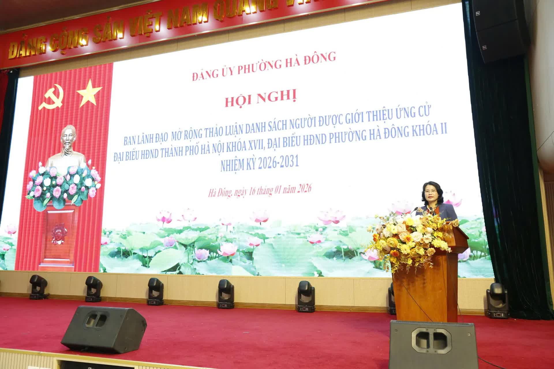 Phường Hà Đông lấy ý kiến cử tri nơi công tác của người ứng cử đại biểu HĐND thành phố và đại biểu HĐND phường- Ảnh 2.