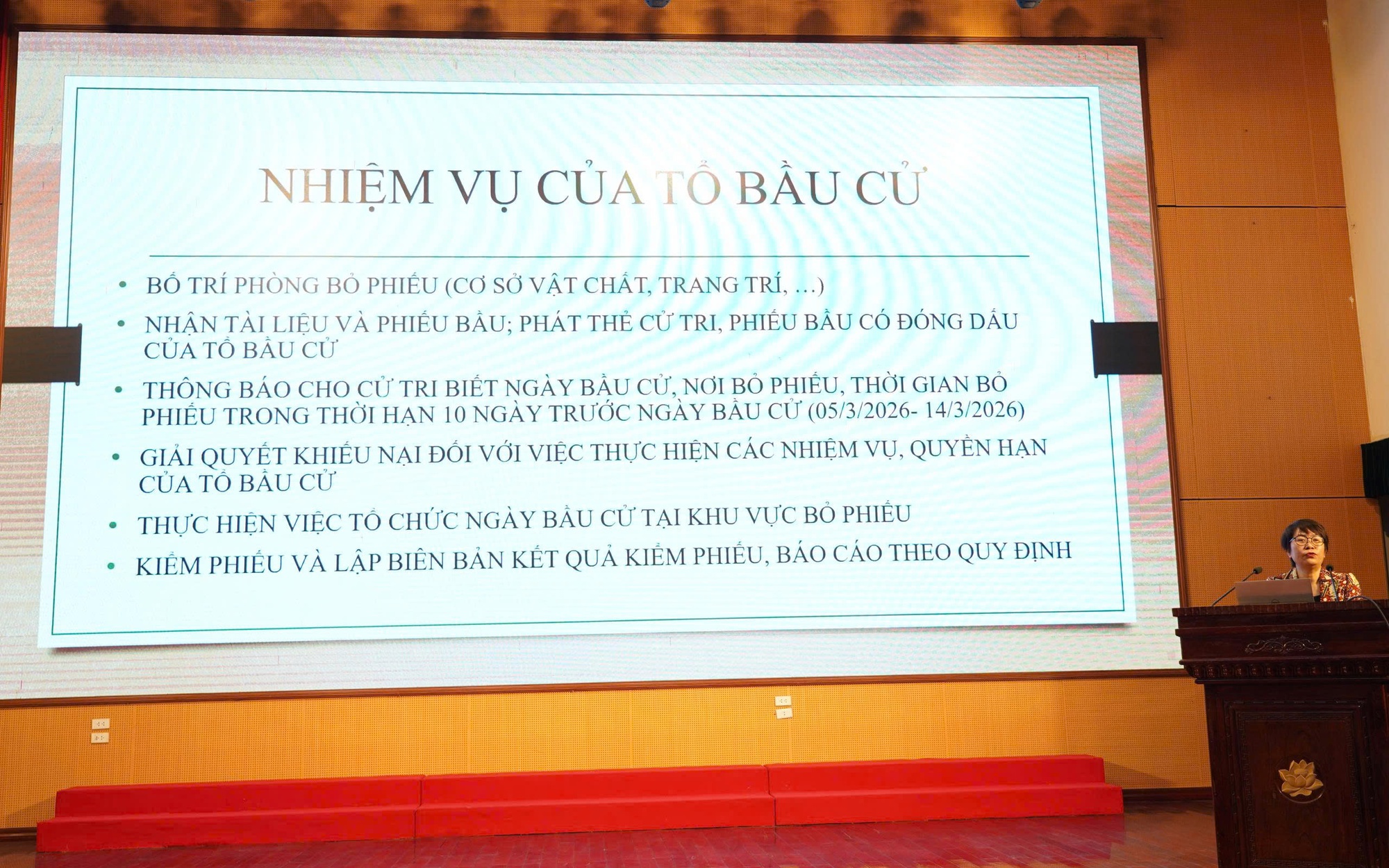 Xã Quang Minh tập huấn nghiệp vụ công tác bầu cử đại biểu Quốc hội khóa XVI và đại biểu HĐND các cấp nhiệm kỳ 2026 – 2031