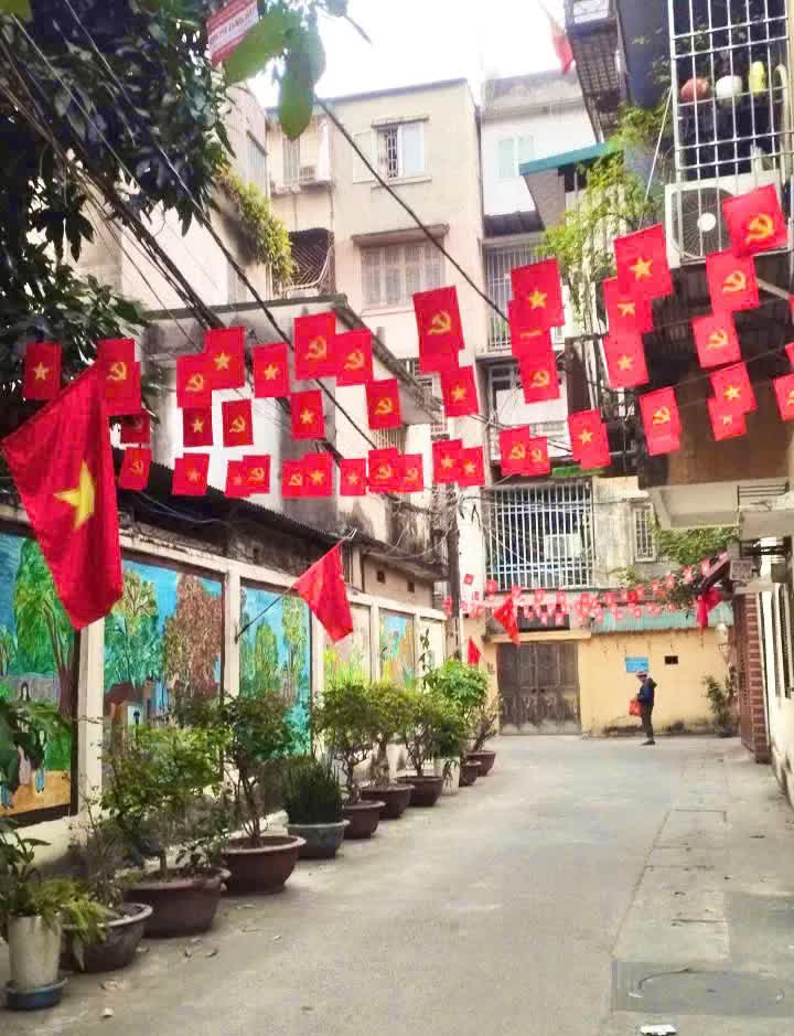 Phường Bạch Mai: Rực rỡ cờ hoa chào mừng Đại hội đại biểu toàn quốc lần thứ XIV của Đảng- Ảnh 6.