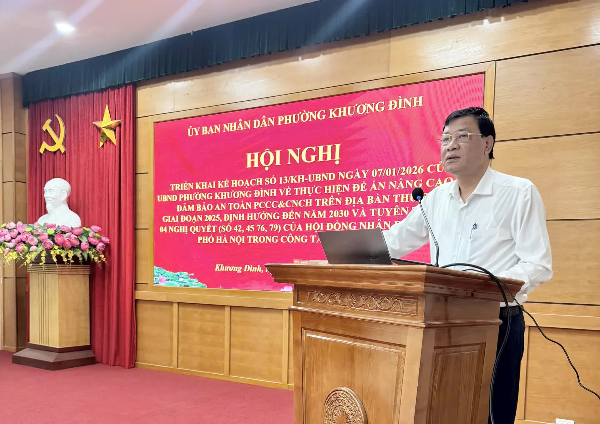 Khương Đình: Tăng cường tuyên truyền, nâng cao năng lực và bảo đảm an toàn PCCC- Ảnh 1.