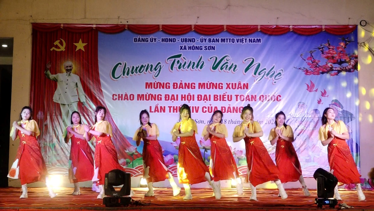 Hồng Sơn đặc sắc chương trình văn nghệ Mừng Đảng - Mừng Xuân, chào mừng Đại hội đại biểu toàn quốc lần thứ XIV của Đảng- Ảnh 5.