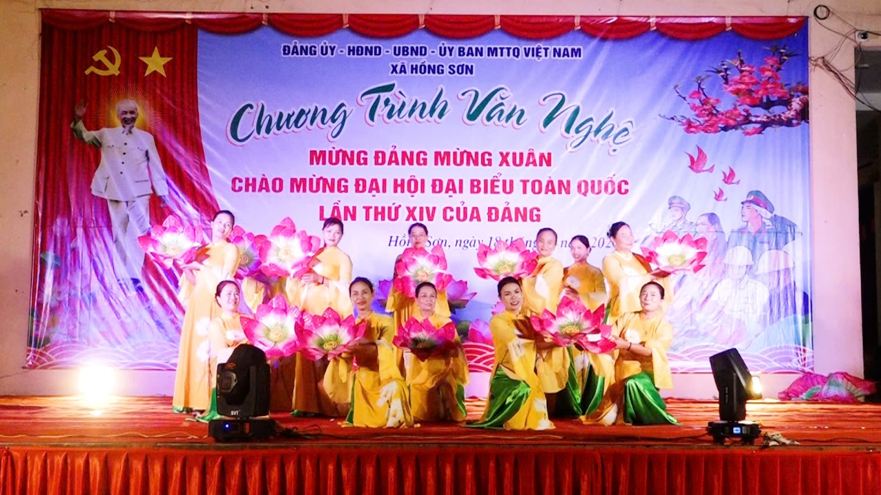 Hồng Sơn đặc sắc chương trình văn nghệ Mừng Đảng - Mừng Xuân, chào mừng Đại hội đại biểu toàn quốc lần thứ XIV của Đảng- Ảnh 8.