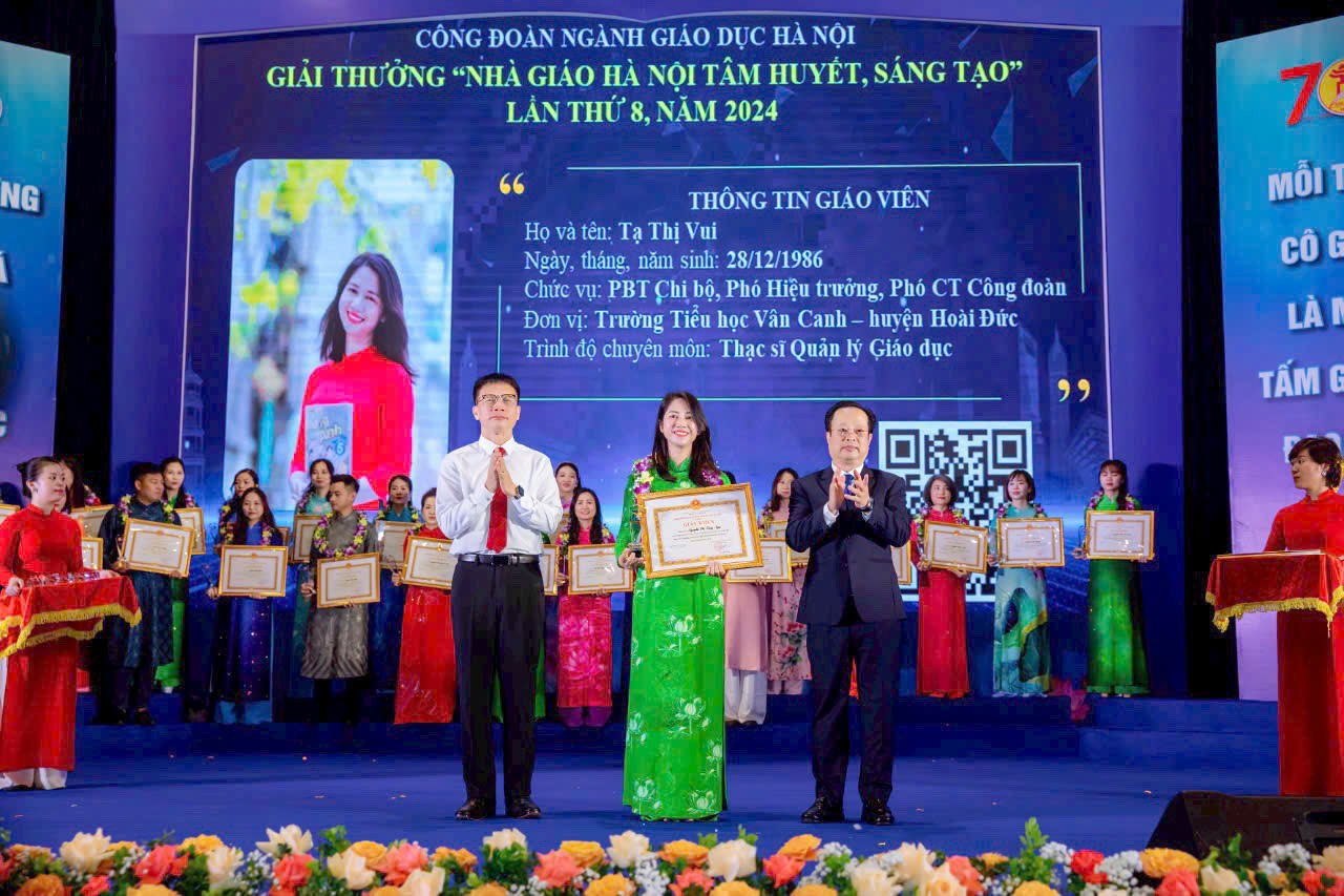Cô Tạ Thị Vui – Phó hiệu trưởng trường tiểu học Vân Canh và hành trình gieo mầm hạnh phúc- Ảnh 1.