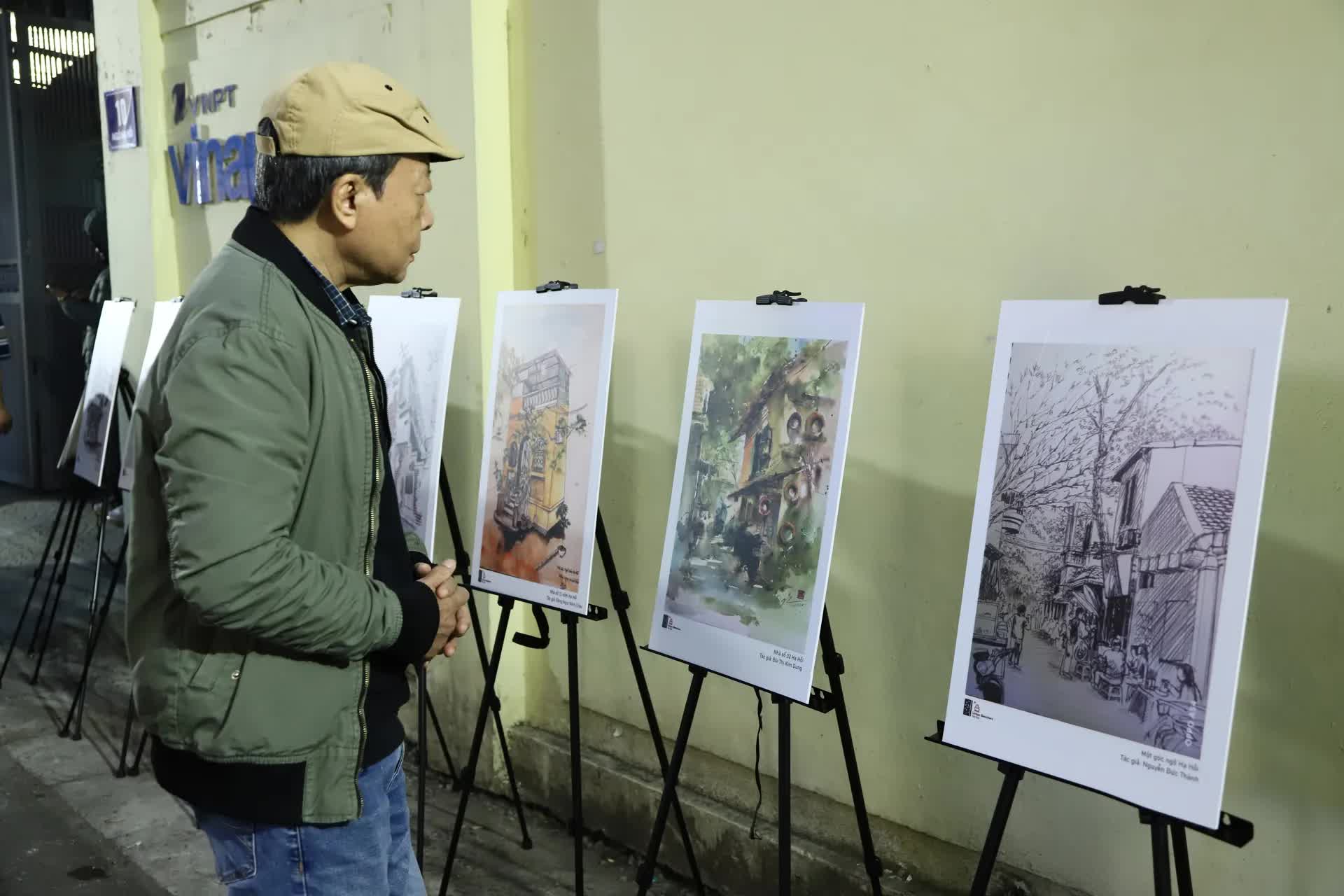 Ký họa xóm Hà Hồi - Góc nhỏ di sản đô thị giữa lòng Hà Nội- Ảnh 4.