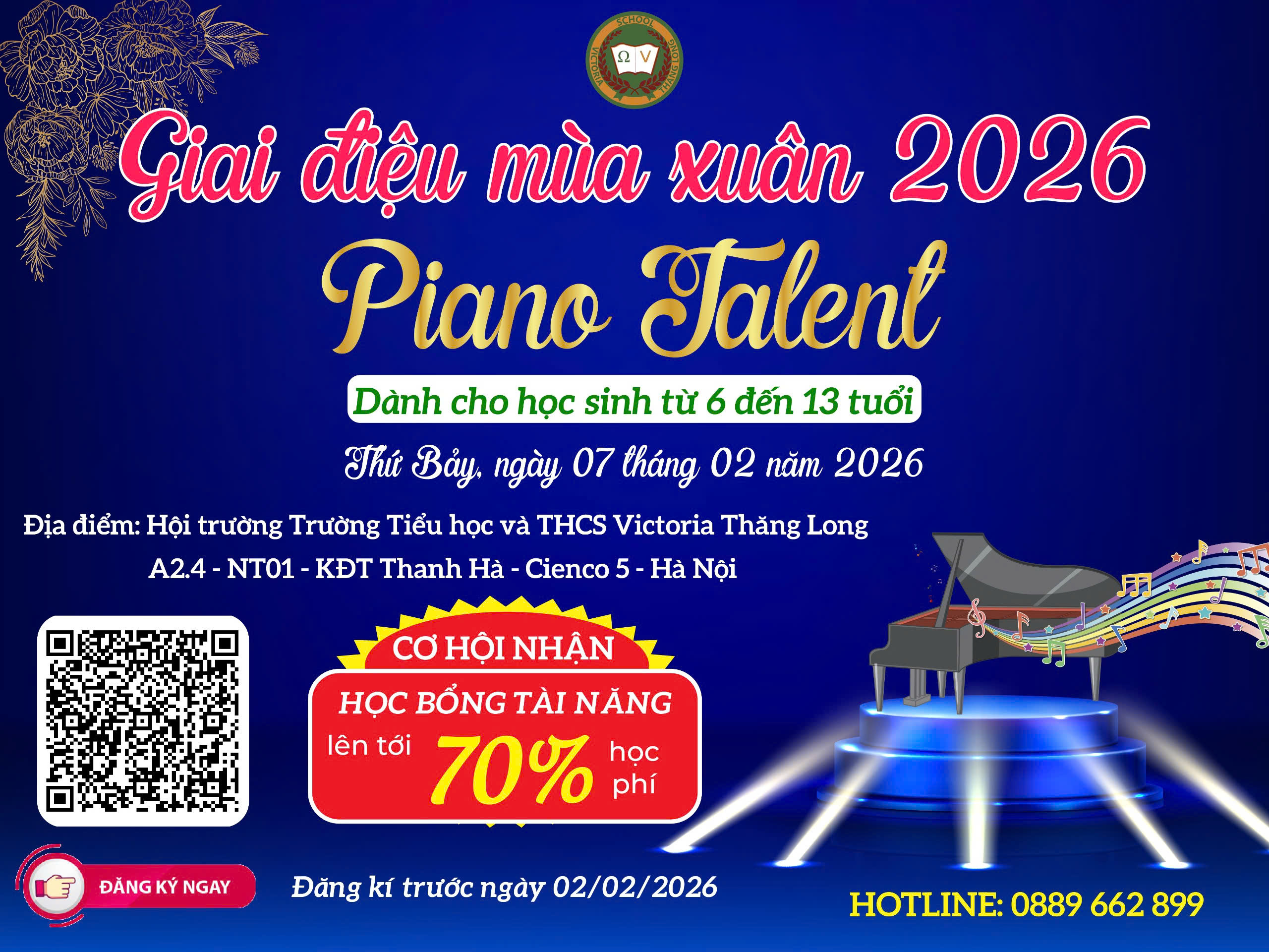 CUỘC THI "GIAI ĐIỆU MÙA XUÂN – PIANO TALENT 2026" NÂNG CAO GIÁ TRỊ GIÁO DỤC NGHỆ THUẬT, BỒI DƯỠNG TÂM HỒN THẾ HỆ TRẺ