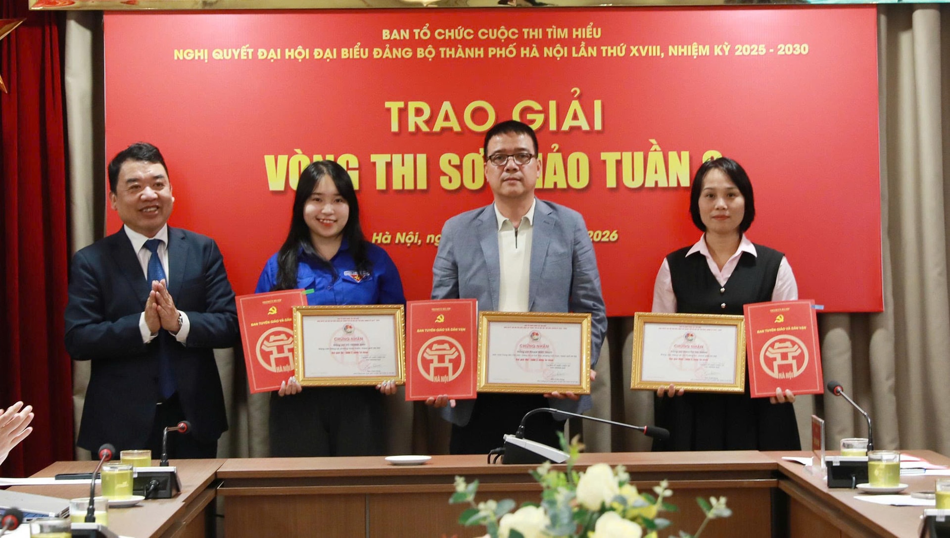 Phường Cầu Giấy tiếp tục dẫn đầu Cuộc thi tìm hiểu Nghị quyết Đại hội XVIII Đảng bộ TP Hà Nội- Ảnh 3.