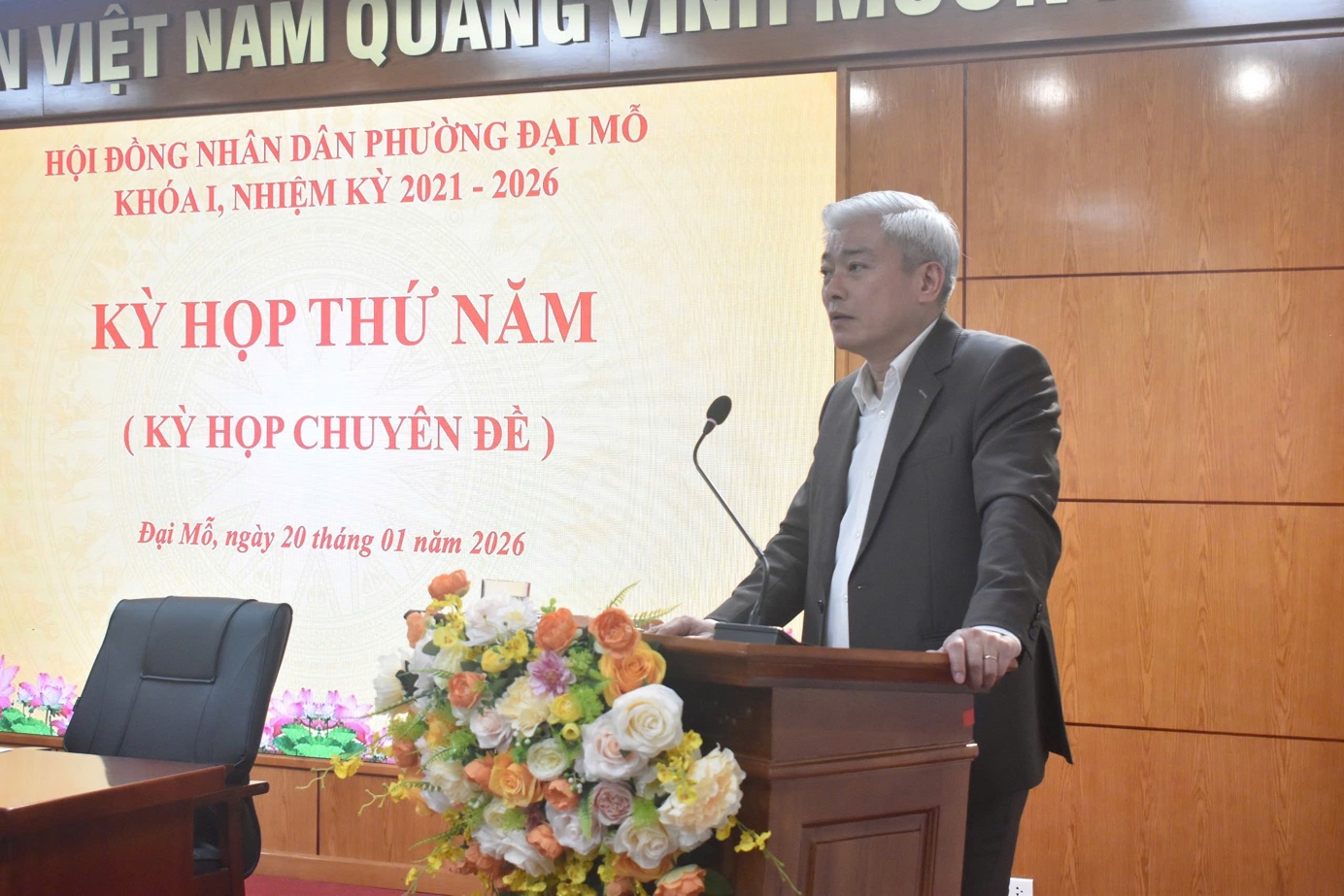 Hội đồng nhân dân phường Đại Mỗ tổ chức thành công kỳ họp thứ Năm (kỳ họp chuyên đề) để thảo luận, quyết nghị một số nội dung quan trọng thuộc thẩm quyền- Ảnh 2.