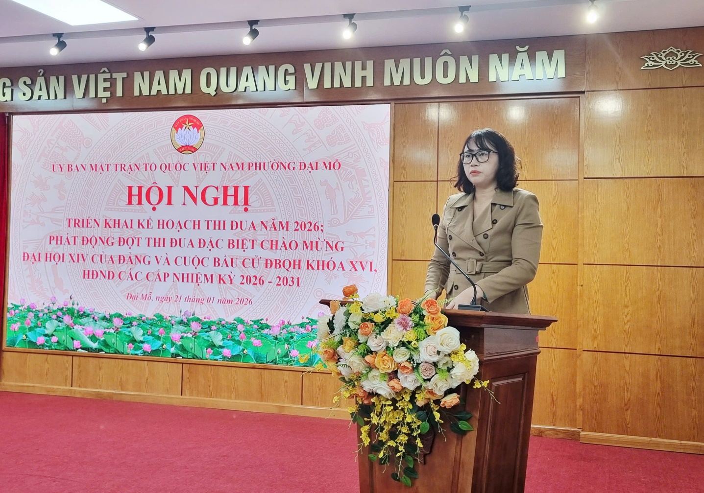 Ủy ban Mặt trận tổ quốc Việt Nam phường Đại Mỗ triển khai kế hoạch phong trào thi đua năm 2026 và lấy phiếu tín nhiệm đối với nhân sự được giới thiệu bổ sung quy hoạch cán bộ chủ chốt - Ảnh 2.