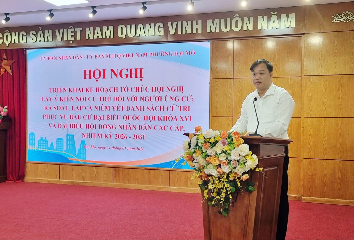 Phường Đại Mỗ triển khai một số nhiệm vụ trọng tâm liên quan đến công tác tổ chức hội nghị Đại biểu Nhân dân phường năm 2026- Ảnh 3.