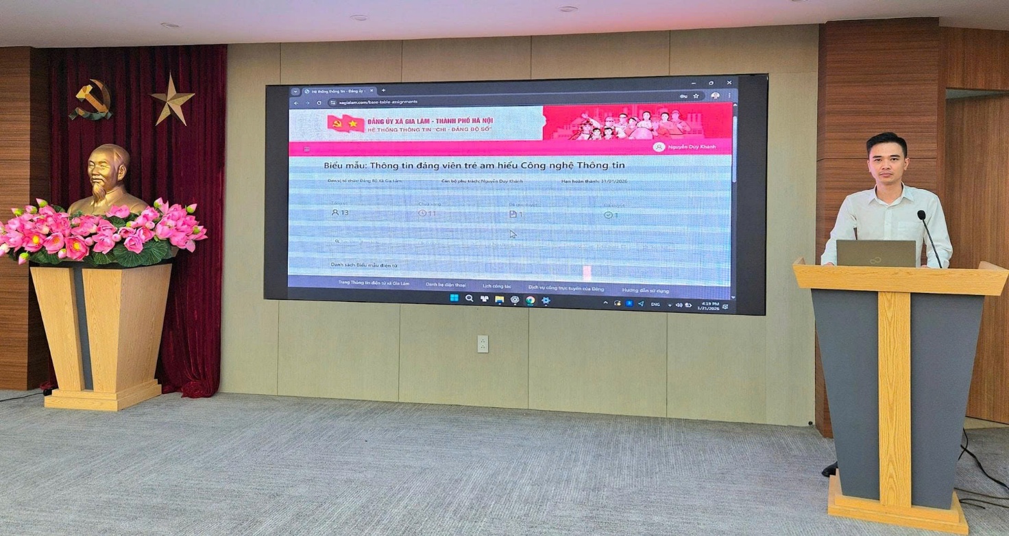 Đảng ủy xã Gia Lâm triển khai mô hình "Chi bộ - Đảng bộ số"- Ảnh 2.