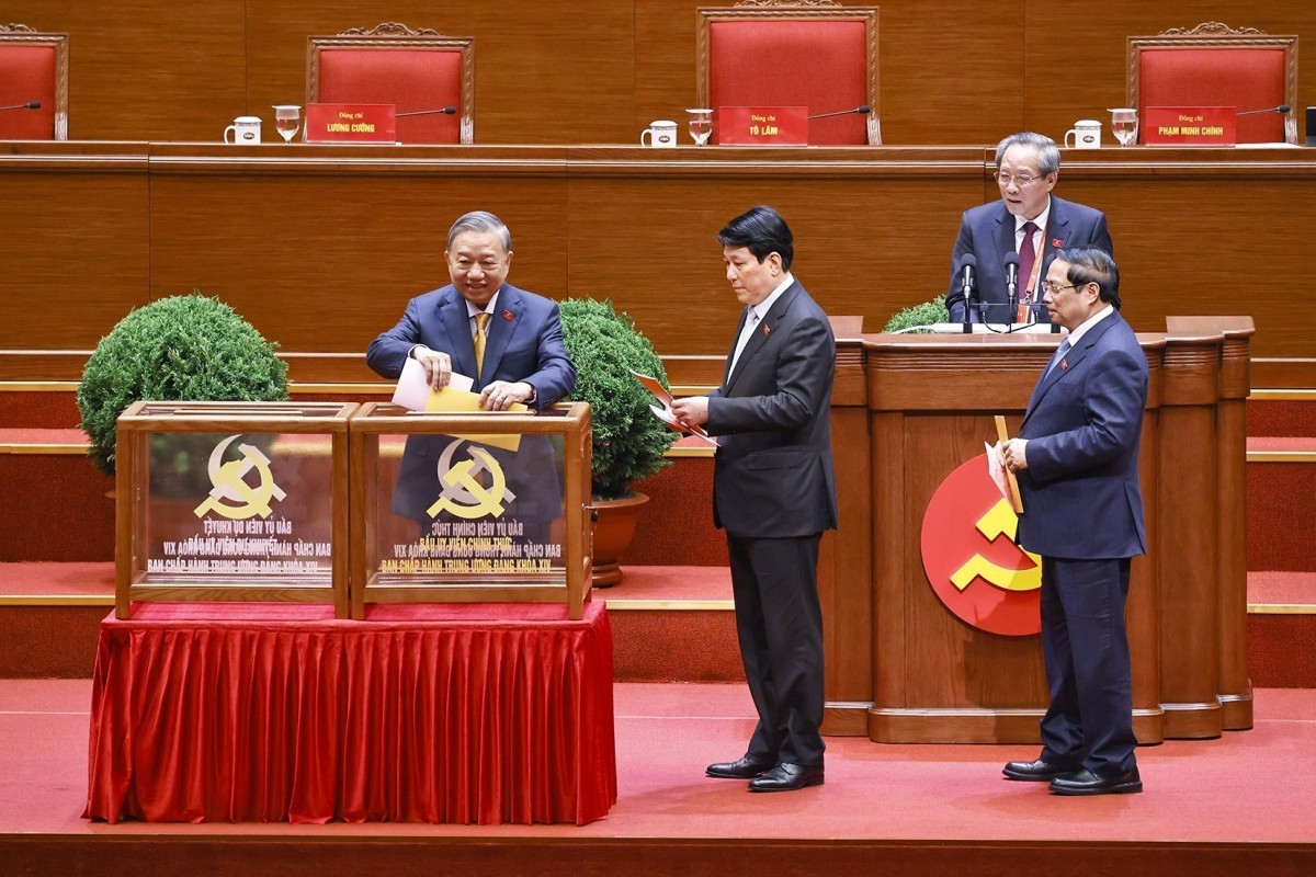 Hình ảnh bầu Ban Chấp hành Trung ương Đảng khóa XIV- Ảnh 5.