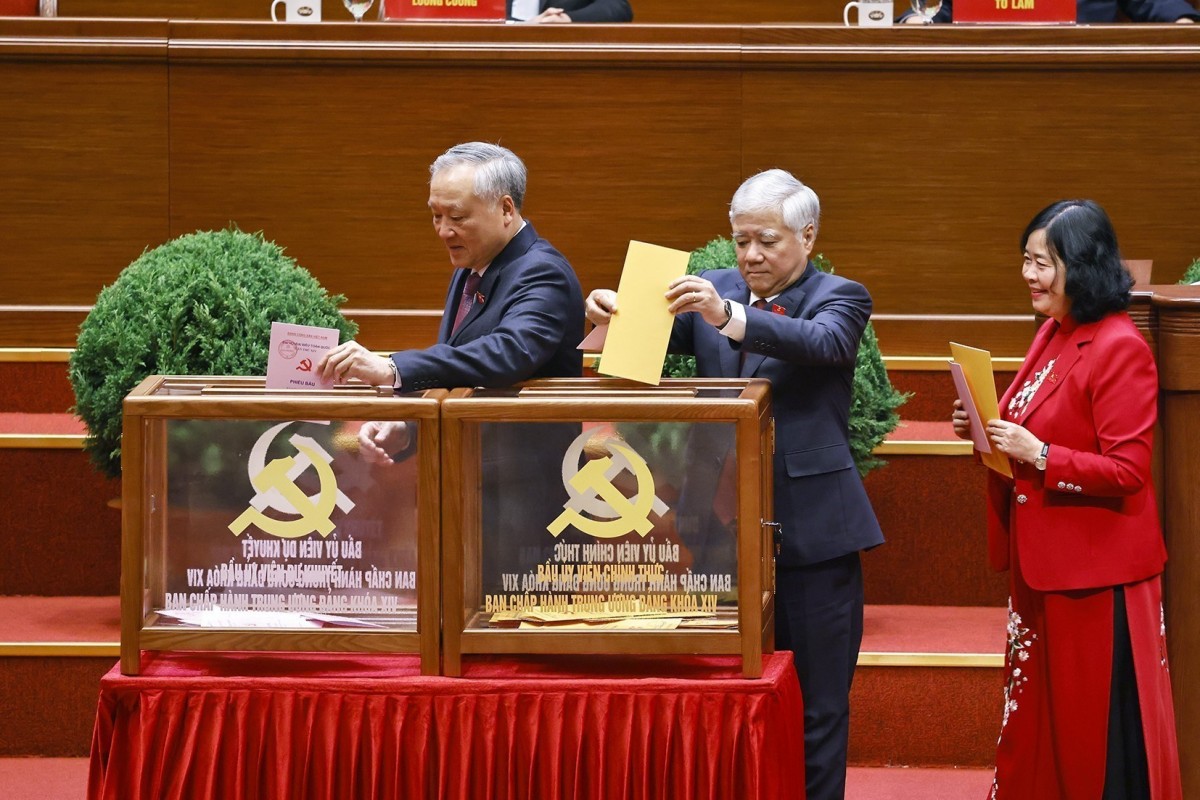 Hình ảnh bầu Ban Chấp hành Trung ương Đảng khóa XIV- Ảnh 7.