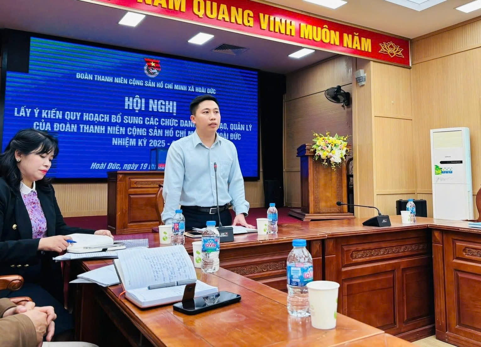 Ban Chấp hành Đoàn xã Hoài Đức tổ chức hội nghị lấy ý kiến quy hoạch bổ sung cán bộ Đoàn xã nhiệm kỳ 2025-2030- Ảnh 1.