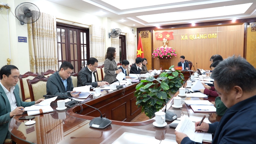 Quảng Oai  tăng cường lãnh đạo đảm bảo tiến độ công tác chuẩn bị bầu cử Quốc hội và HĐND các cấp- Ảnh 1.