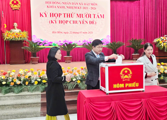 HĐND xã Hát Môn tổ chức Kỳ Hop thứ Mười Tám( Kỳ họp Chuyên đề) khóa XXIII, nhiệm kỳ 2021-2026- Ảnh 4.