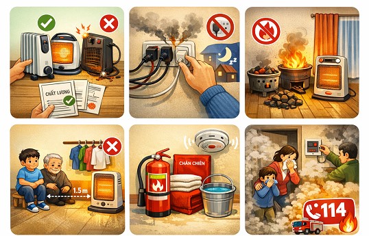 Khuyến cáo đảm bảo an toàn phòng chống cháy, nổ khi sử dụng thiết bị sưởi ấm- Ảnh 3.