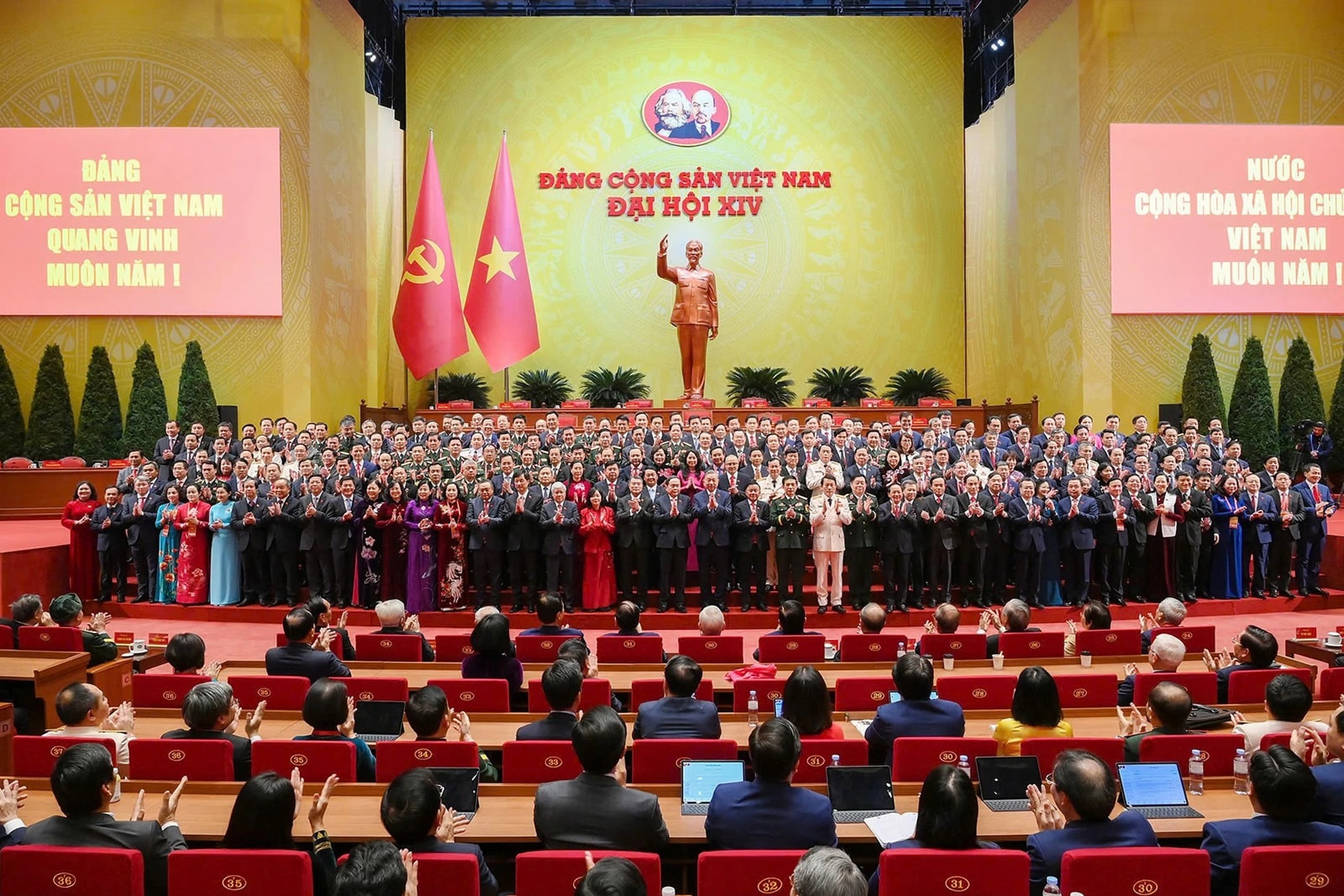 Thông cáo báo chí phiên bế mạc Đại hội đại biểu toàn quốc lần thứ XIV của Đảng- Ảnh 1.