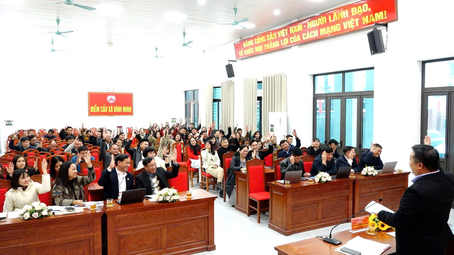 Hội nghị liên tịch lấy ý kiến cử tri và Hội nghị Lãnh đạo mở rộng giới thiệu người ứng cử đại biểu Hội đồng nhân dân xã Bình Minh nhiệm kỳ 2026–2031