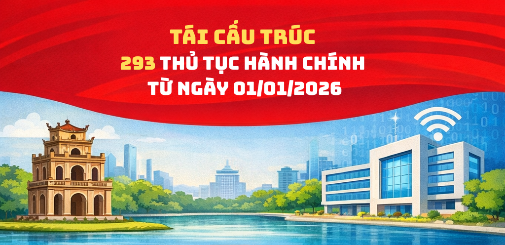 Hà Nội triển khai đồng loạt phương án tái cấu trúc 293 thủ tục hành chính từ ngày 01/01/2026- Ảnh 1.