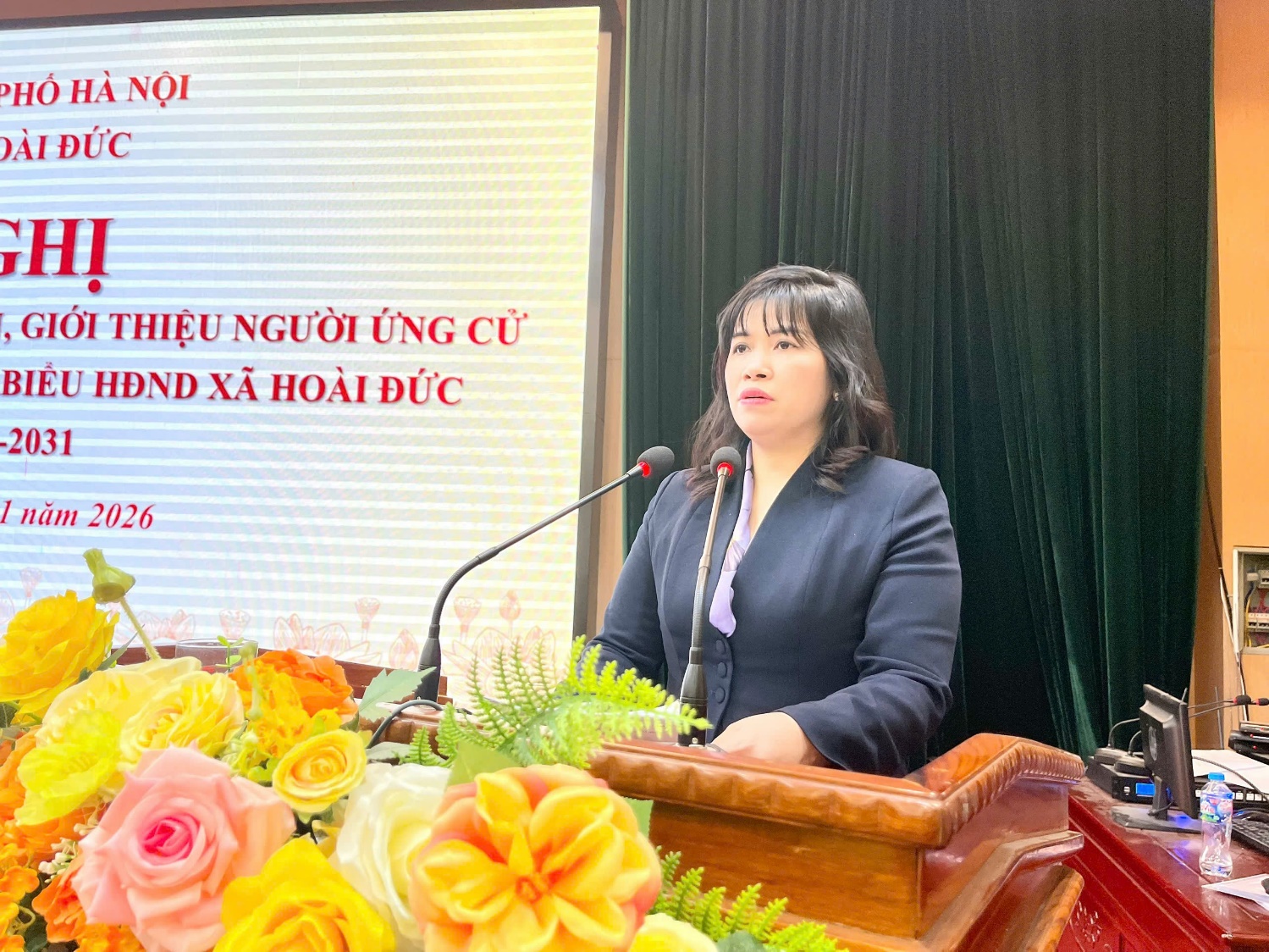 Đảng ủy xã Hoài Đức tổ chức hội nghị Ban lãnh đạo mở rộng giới thiệu người ứng cử đại biểu HĐND Thành phố và đại biểu HĐND xã, nhiệm kỳ 2026-2031- Ảnh 4.