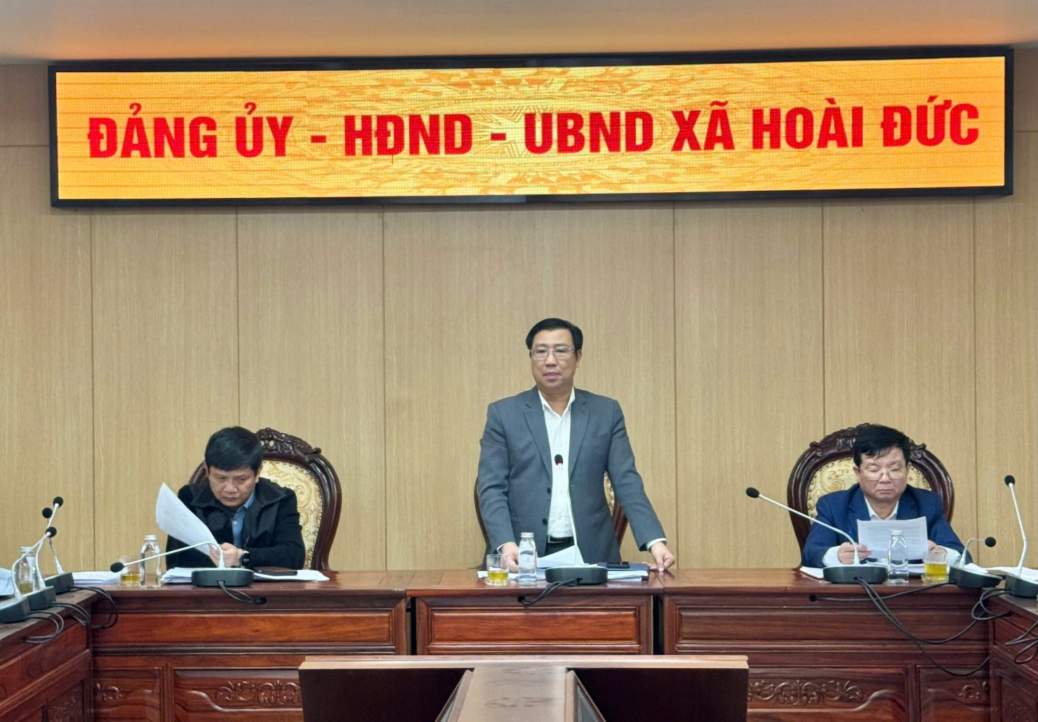 Đảng ủy xã Hoài Đức tổ chức hội nghị thực hiện các quy trình về công tác quy hoạch cán bộ nhiệm kỳ 2025 - 2030, 2026 - 2031- Ảnh 2.