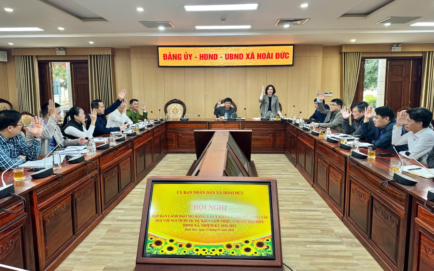 UBND xã Hoài Đức tổ chức hội nghị Ban lãnh đạo UBND xã mở rộng thảo luận, giới thiệu người ứng cử đại biểu HĐND xã, nhiệm kỳ 2026 - 2031- Ảnh 6.