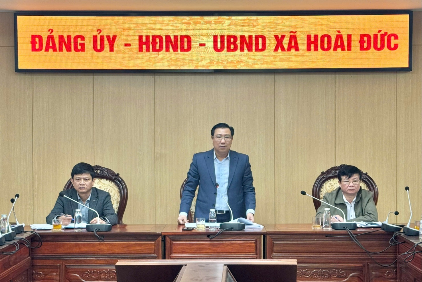 Thường trực Đảng uỷ xã Hoài Đức tổ chức hội nghị nghe Báo cáo tiến độ công tác bầu cử đại biểu HĐND các cấp nhiệm kỳ 2026 – 2031.- Ảnh 6.