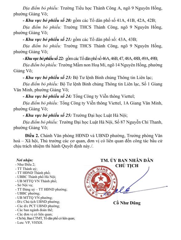 Phường Giảng Võ: thông báo 25 khu vực bỏ phiếu Bầu cử Đại biểu Quốc hội và HĐND các cấp nhiệm kỳ 2026-2031- Ảnh 4.