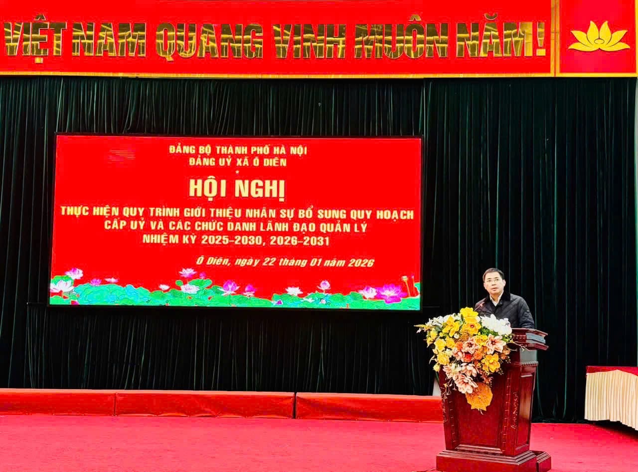 Xã Ô Diên thực hiện quy trình giới thiệu nhân sự bổ sung quy hoạch cấp ủy và các chức danh lãnh đạo, quản lý trong các nhiệm kỳ tới- Ảnh 1.