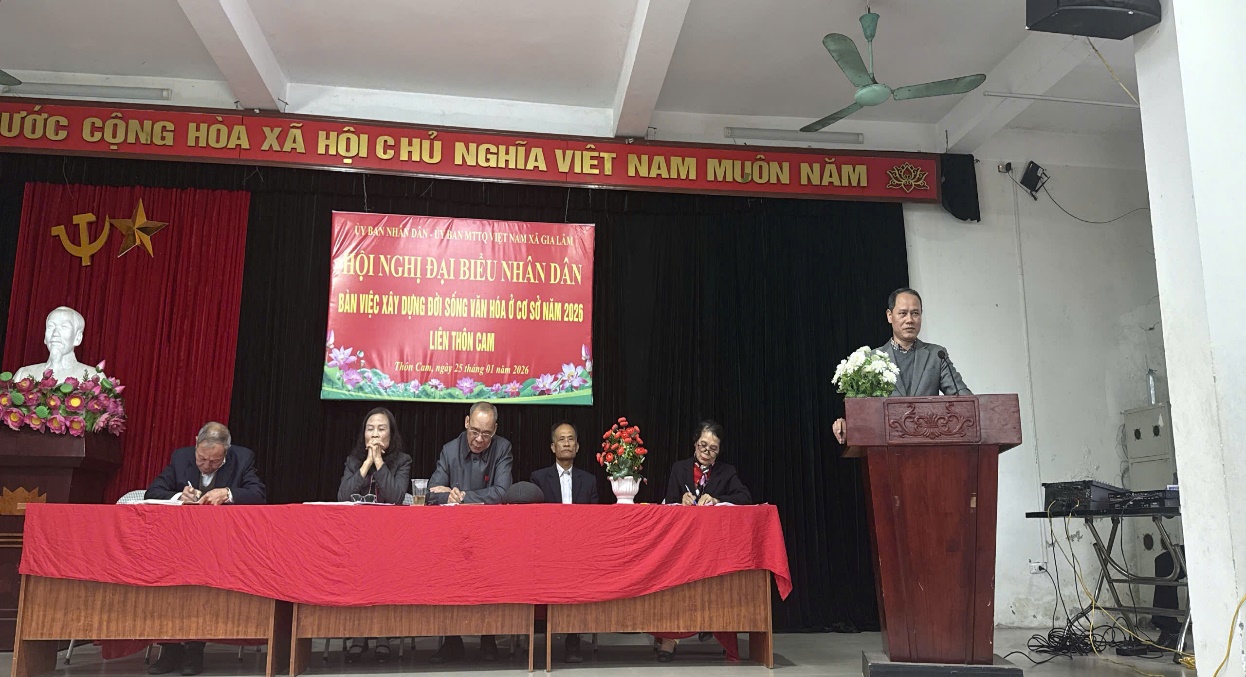 Xã Gia Lâm tổ chức thành công Hội nghị đại biểu Nhân dân tại các thôn, TDP bàn về xây dựng đời sống văn hóa ở cơ sở năm 2026- Ảnh 2.